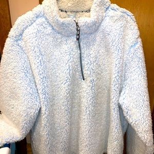 Fluffy half zip Sweater